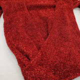 ZARA ラメ サイズS 背中開き セーター ニット レッド レディース ザラ【中古】5-1219T♪