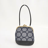 mina perhonen tambourine cuddle カドルバッグ 21SS zs9984 定価39600円 ハンドバッグ ネイビー ブラック レディース ミナペルホネン【中古】5-1217G◎