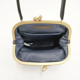 mina perhonen tambourine cuddle カドルバッグ 21SS zs9984 定価39600円 ハンドバッグ ネイビー ブラック レディース ミナペルホネン【中古】5-1217G◎