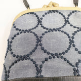 mina perhonen tambourine cuddle カドルバッグ 21SS zs9984 定価39600円 ハンドバッグ ネイビー ブラック レディース ミナペルホネン【中古】5-1217G◎