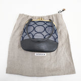 mina perhonen tambourine cuddle カドルバッグ 21SS zs9984 定価39600円 ハンドバッグ ネイビー ブラック レディース ミナペルホネン【中古】5-1217G◎