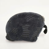 mina perhonen leaf テイパーポーチ ra7173 パイルジャガード ポーチ チャコールグレー レディース ミナペルホネン【中古】5-1215G◎