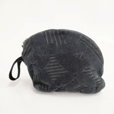 mina perhonen leaf テイパーポーチ ra7173 パイルジャガード ポーチ チャコールグレー レディース ミナペルホネン【中古】5-1215G◎