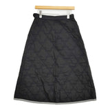 mina perhonen flower quilt 刺繍 定価59400円 aaa5308 サイズ38 ダウン ロングスカート 22AW ブラック レディース ミナペルホネン【中古】5-1210T♪