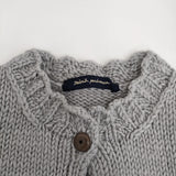 mina perhonen paivyri 定価99000円 ya8477 サイズ38 ニット クルーネック カーディガン 20AW グレー レディース ミナペルホネン【中古】5-1210T♪