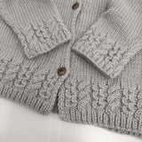 mina perhonen paivyri 定価99000円 ya8477 サイズ38 ニット クルーネック カーディガン 20AW グレー レディース ミナペルホネン【中古】5-1210T♪