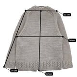 mina perhonen paivyri 定価99000円 ya8477 サイズ38 ニット クルーネック カーディガン 20AW グレー レディース ミナペルホネン【中古】5-1210T♪