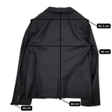 MARGARET HOWELL 578-220310 ウール 2ボタン テーラードジャケット ブラック レディース マーガレットハウエル【中古】6-0114T∞