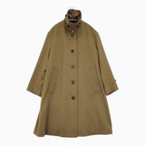 MARGARET HOWELL MILLED WOOL TWILL 578-3212003 サイズ1 ステンカラーコート 23AW カーキ レディース マーガレットハウエル【中古】5-1219T♪