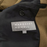 MARGARET HOWELL MILLED WOOL TWILL 578-3212003 サイズ1 ステンカラーコート 23AW カーキ レディース マーガレットハウエル【中古】5-1219T♪