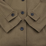 MARGARET HOWELL MILLED WOOL TWILL 578-3212003 サイズ1 ステンカラーコート 23AW カーキ レディース マーガレットハウエル【中古】5-1219T♪