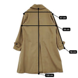 MARGARET HOWELL MILLED WOOL TWILL 578-3212003 サイズ1 ステンカラーコート 23AW カーキ レディース マーガレットハウエル【中古】5-1219T♪