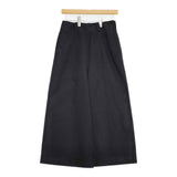 MARGARET HOWELL 24SS PLAIN WEAVE COTTON LINEN TROUSERS コットンリネン 定価38500円 キュロット ブラック レディース マーガレットハウエル【中古】6-0322M◎