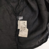nest Robe 01233-1404 リネン Vネックフリル ワイド ブラウス シャツ 23SS ブラック レディース ネストローブ【中古】6-0425M∞