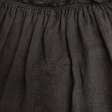 nest Robe 01233-1404 リネン Vネックフリル ワイド ブラウス シャツ 23SS ブラック レディース ネストローブ【中古】6-0425M∞