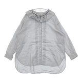 nest Robe/UpcycleLino ラッフルカラー 01213-1035-1 ブラウス シャツ ライトブルー系 レディース ネストローブ/アップサイクルリノ【中古】6-0425M∞