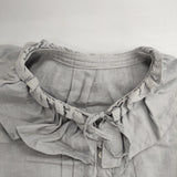 nest Robe/UpcycleLino ラッフルカラー 01213-1035-1 ブラウス シャツ ライトブルー系 レディース ネストローブ/アップサイクルリノ【中古】6-0425M∞