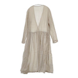 nest Robe ギャザー 羽織り ローブ 01151-1054-1 リネン カシュクール ワンピース ベージュ レディース ネストローブ【中古】6-0322M◎