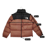 THE NORTH FACE ヌプシジャケット ショート丈 NDW92335 サイズL ダウンジャケット 23AW ブラウン ブラック レディース ザノースフェイス【中古】5-1219A♪