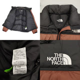 THE NORTH FACE ヌプシジャケット ショート丈 NDW92335 サイズL ダウンジャケット 23AW ブラウン ブラック レディース ザノースフェイス【中古】5-1219A♪
