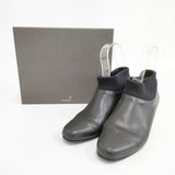 mina perhonen mountain pigeon サイズ24.5cm リブ 牛革 ブーティ ブーツ ブラック レディース ミナペルホネン【中古】5-1225T◎