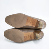 mina perhonen mountain pigeon 24.5cm ブーティ ブーツ ブラウン レディース ミナペルホネン【中古】5-1217T◎