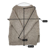 cardo fabrica スリット プルオーバー ウール セーター ニット グレー レディース カルドファブリカ【中古】6-0114T∞