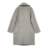 HONORE ウールアンゴラカシミヤ リバーシブル RLG6509011 チェック コート グレー レディース オノレ【中古】5-1219T♪