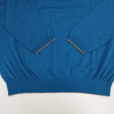 mina perhonen SA8718 loma ウールシルク ポロ セーター ニット ブルー レディース ミナペルホネン【中古】6-0114T∞