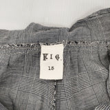 fig London コットンリネン グレンチェック サイズF 70-01-PT-024-17-1 パンツ グレー レディース フィグロンドン【中古】6-0322M◎