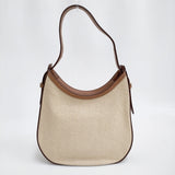 TOD'S オーボエバッグ T タイムレス ラフィア ショルダーバッグ ベージュ レディース トッズ【中古】5-1210G♪