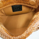 MAISON N.H PARIS Framework別注 Leather LUCIE CUIR レザー メッシュ 編み 定価70400円 トートバッグ ブラウン レディース メゾンエヌアッシュパリ【中古】5-1210G♪