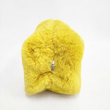 COS ラージクラッチバッグ フェイクファー クラッチバッグ イエロー レディース コス【中古】5-1215T◎