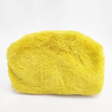 COS ラージクラッチバッグ フェイクファー クラッチバッグ イエロー レディース コス【中古】5-1215T◎