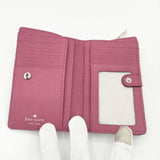 Kate Spade ラウンドファスナー ウォレット 牛革 レザー 二つ折り財布 ピンク レディース ケイトスペード【中古】6-0212G∞