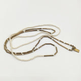 petite robe noire パール ゴールド ロング ネックレス ゴールド ベージュ レディース プティローブノアー【中古】6-0212G∞