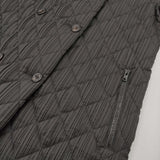 ISSEY MIYAKE WHITE LABEL IM34FA701 サイズ2 プリーツ ショールカラー コート ブラック レディース イッセイミヤケ【中古】5-1226T♪