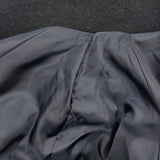 HANAE MORI 森英恵 キルティング ショールカラー サイズM ボタンレス コート ネイビー レディース ハナエモリ【中古】5-1226A♪