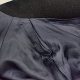 HANAE MORI 森英恵 キルティング ショールカラー サイズM ボタンレス コート ネイビー レディース ハナエモリ【中古】5-1226A♪