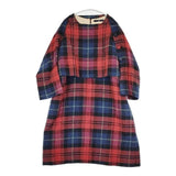45R/45rpm コットンシェットランドタータンチェック2wayワンピース 定価66000円 セットアップ レッド レディース フォーティーファイブアールピーエム【中古】6-0124T∞