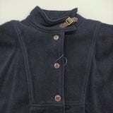 nest Robe ポンチョコート 01104-2043 ウールカシミヤ混 コート ネイビー レディース ネストローブ【中古】5-1219T♪