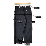 Danton リファインウール イージーパンツ JD-2540 WRF チェック パンツ チャコールグレー ネイビー レディース ダントン【中古】6-0124T∞