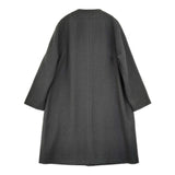 Le Minor ノーカラーウールリングソフト圧縮コート EL33105 定価38500円 サイズ38 コート 21AW チャコールグレー レディース ルミノア【中古】5-1219T♪