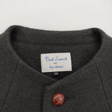 Le Minor ノーカラーウールリングソフト圧縮コート EL33105 定価38500円 サイズ38 コート 21AW チャコールグレー レディース ルミノア【中古】5-1219T♪