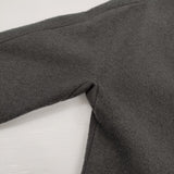 Le Minor ノーカラーウールリングソフト圧縮コート EL33105 定価38500円 サイズ38 コート 21AW チャコールグレー レディース ルミノア【中古】5-1219T♪