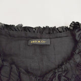 R&D.M.Co- COTTON FRILL COLLAR コットンフリルカラー 付け衿 襟 定価24200円 6198 ブラック レディース オールドマンズテーラー【中古】5-1219G♪