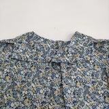 nest Robe リネンリバティセーラーブラウス 定価34100円 01251-1059 花柄 ブラウス シャツ 25SS ブルー レディース ネストローブ【中古】5-1210M♪