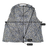 nest Robe リネンリバティセーラーブラウス 定価34100円 01251-1059 花柄 ブラウス シャツ 25SS ブルー レディース ネストローブ【中古】5-1210M♪