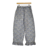 nest Robe リネンリバティフリルパンツ 花柄 定価31900円 01251-1060 イージー パンツ 25SS ブルー レディース ネストローブ【中古】5-1210M♪