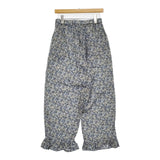 nest Robe リネンリバティフリルパンツ 花柄 定価31900円 01251-1060 イージー パンツ 25SS ブルー レディース ネストローブ【中古】5-1210M♪